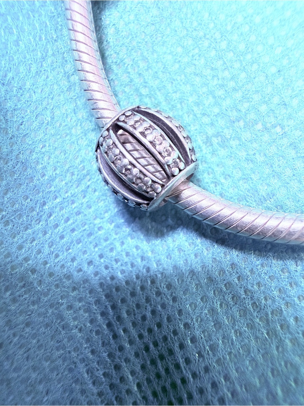 Authentic PANDORA Leading Lady Sterling Silver Charm With Clear Zirconia